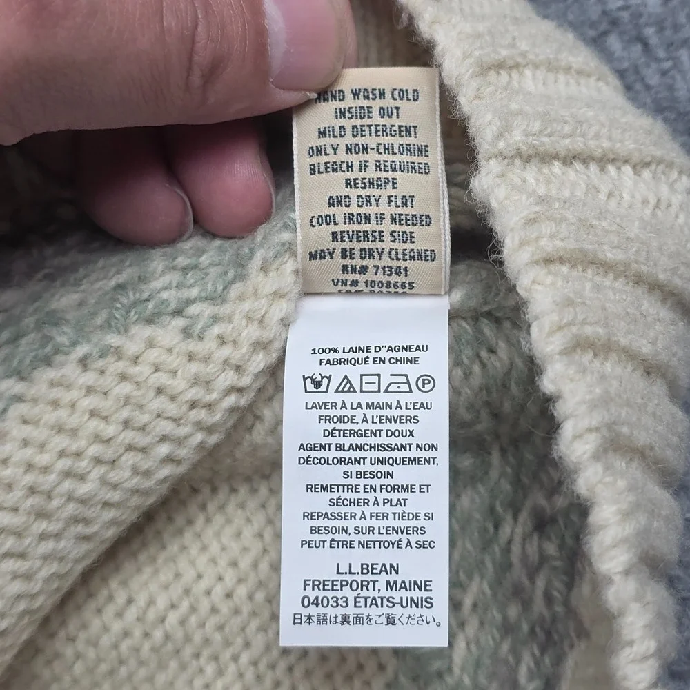 LL Bean Fair Isle Wool Sweater Women's Small Knit Multi Color - Picture 5 of 11